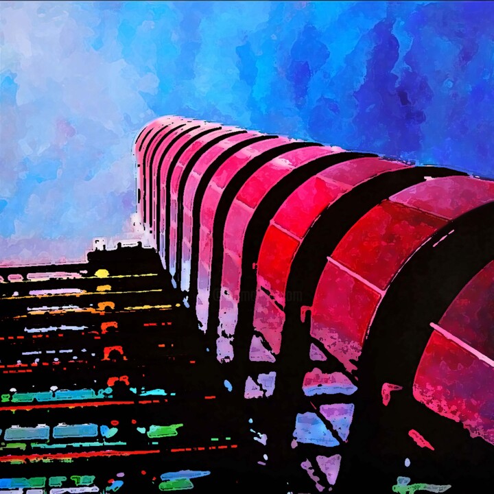Estampas & grabados titulada "Lloyds Bank London" por Angelo De Castro, Obra de arte original, Impresión digital