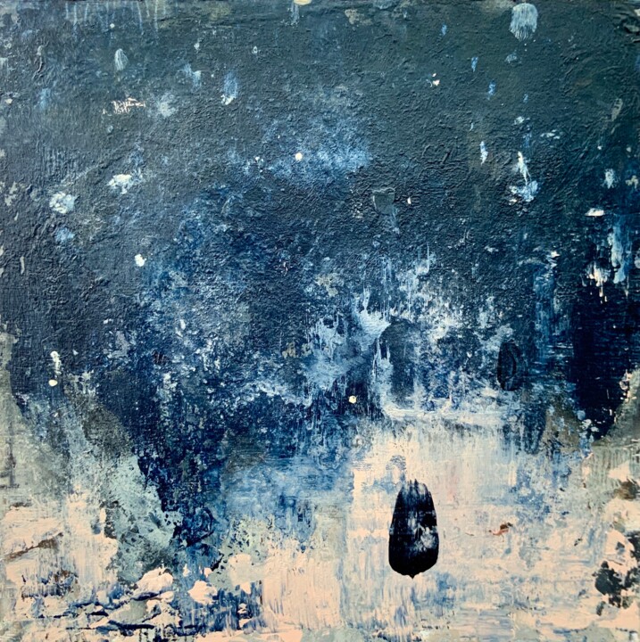 Peinture intitulée "Celestial Veil - bl…" par Alexandra Jagoda, Œuvre d'art originale, Acrylique Monté sur Panneau de bois