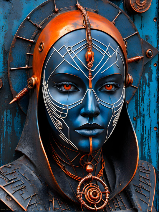 GothyKa - Njedde Cursed Copper Blue 数字艺术