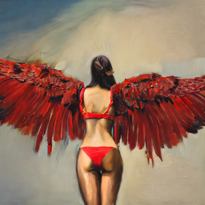 Embrace Passion: The Power of Red 数字艺术