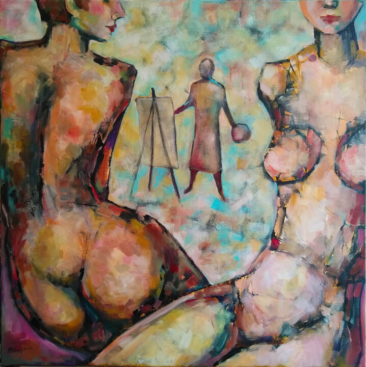 绘画,  27.6x27.6 in 