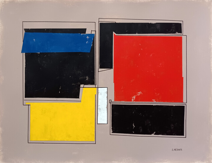 Painting titled "NG 45" by Luis Medina, Original Artwork, Acrylic