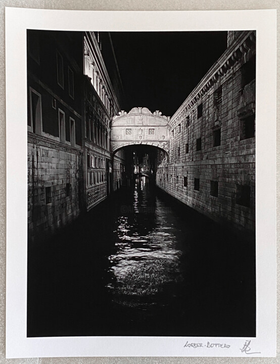 Venise, Pont des Soupirs, la nuit Fotografie, 13,4x10,4 in