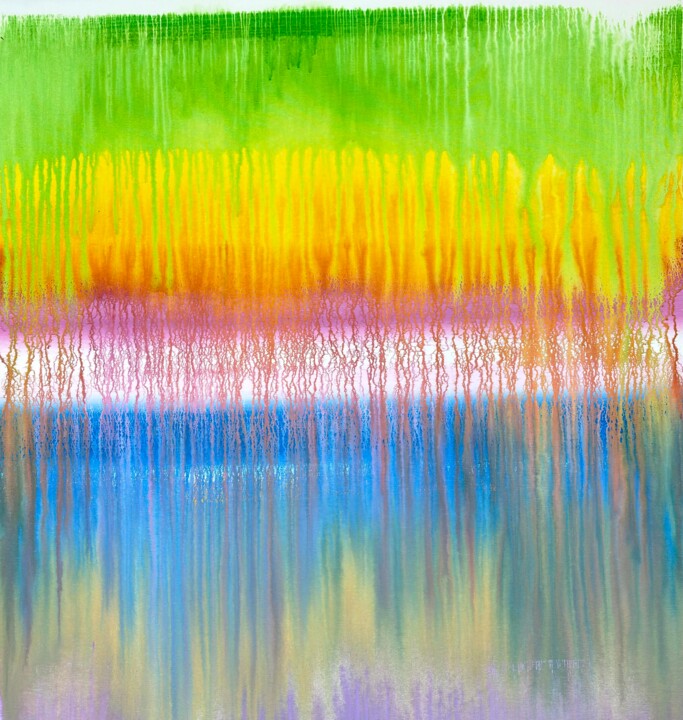 Malerei mit dem Titel "Softcore pour" von Sumit Ratta, Original-Kunstwerk, Acryl
