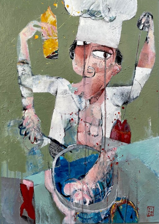 Chef 绘画, 27.6x19.7 in
