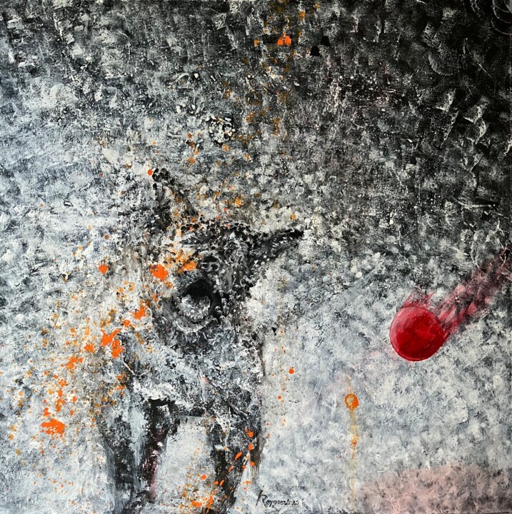 Painting titled "Attrappe!" by Isabelle Reygaerts, Original Artwork, Acrylic Mounted on artwork_cat.