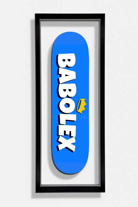 skate Babolex logo white 雕塑, 31.5x7.9 in