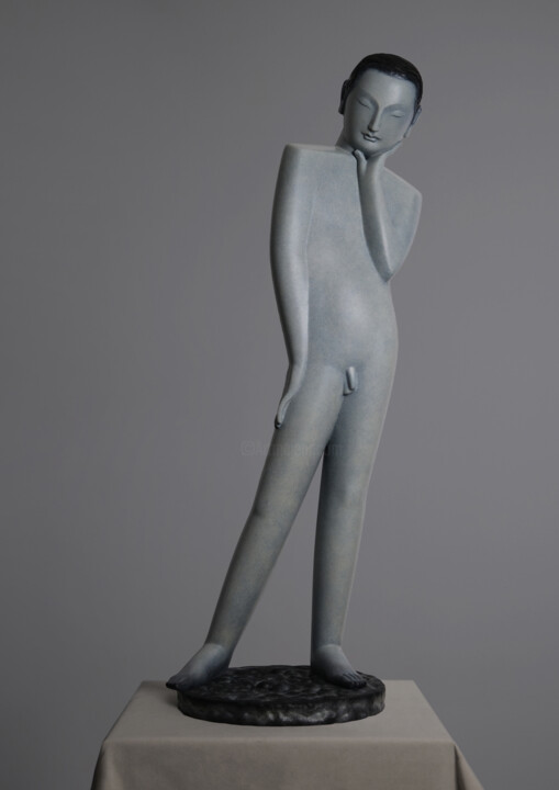 Sculptuur getiteld "Trinity of Silence" door Fengyong Chen, Origineel Kunstwerk, Bronzen