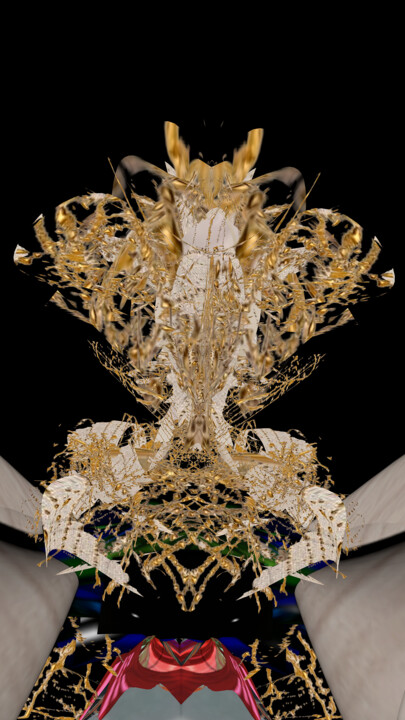 Digital Arts titled "Amazing" by Christine Vannier, Original Artwork, 3D Modeling Mounted on Aluminium
