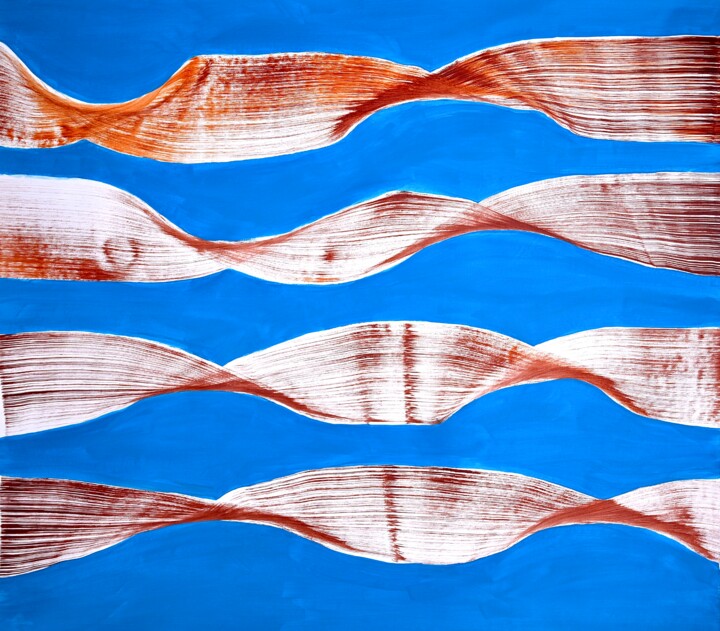 Sandy ribbons Ζωγραφική, 36x40 in