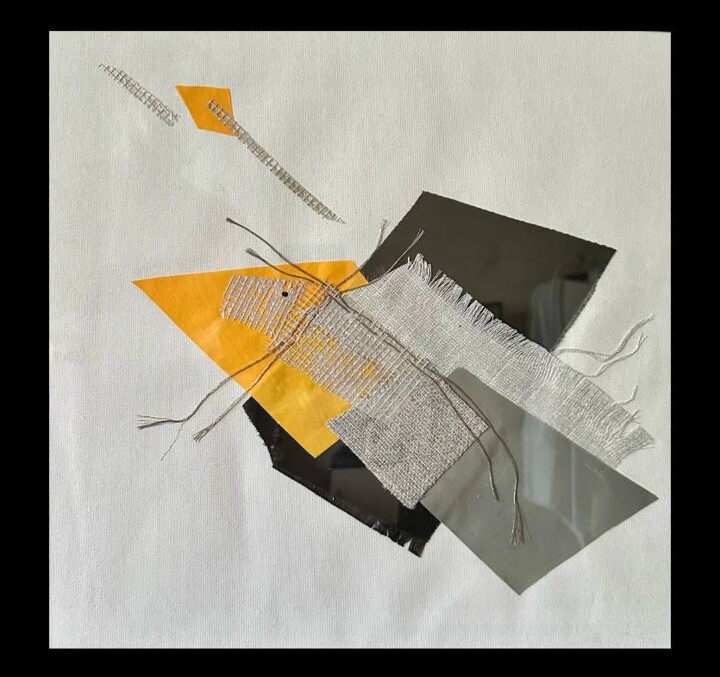 Rhythms of Africa. Diptych. Left part 纺织艺术, 15.8x15.8 in