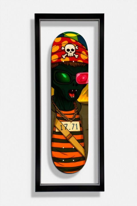 Skate pirate AlienX Escultura, 31,5x7,9 in
