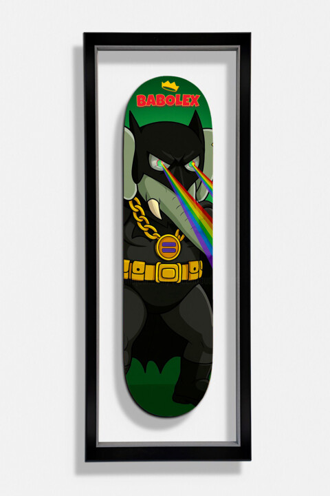 Skate batman 雕塑, 31.5x7.9 in