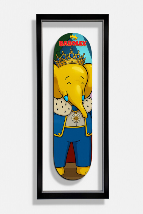 Γλυπτική με τίτλο "skate babolex king" από Vincent Faudemer, Αυθεντικά έργα τέχνης, Ξύλο