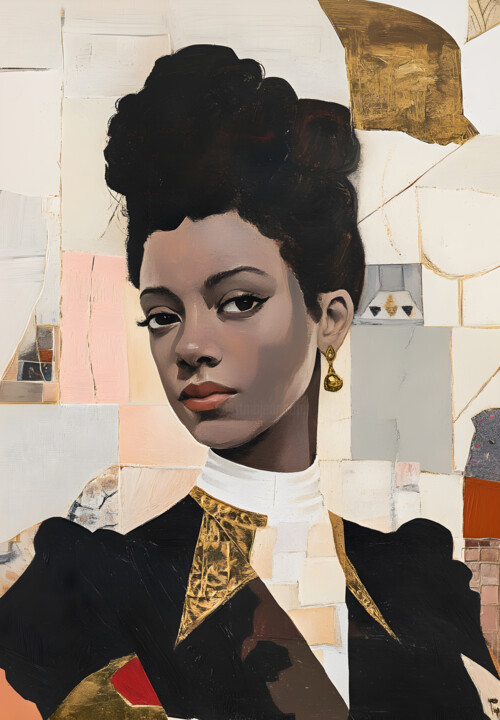 Marion. Modern textural portrait 数字艺术