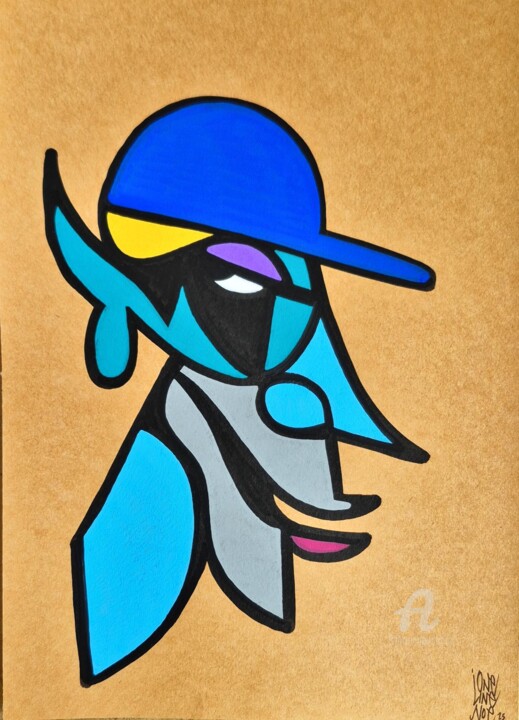 Desenho intitulada "Hector" por Art De Noé, Obras de arte originais, Acrílico