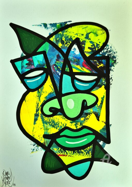 Desenho intitulada "Andrew" por Art De Noé, Obras de arte originais, Acrílico