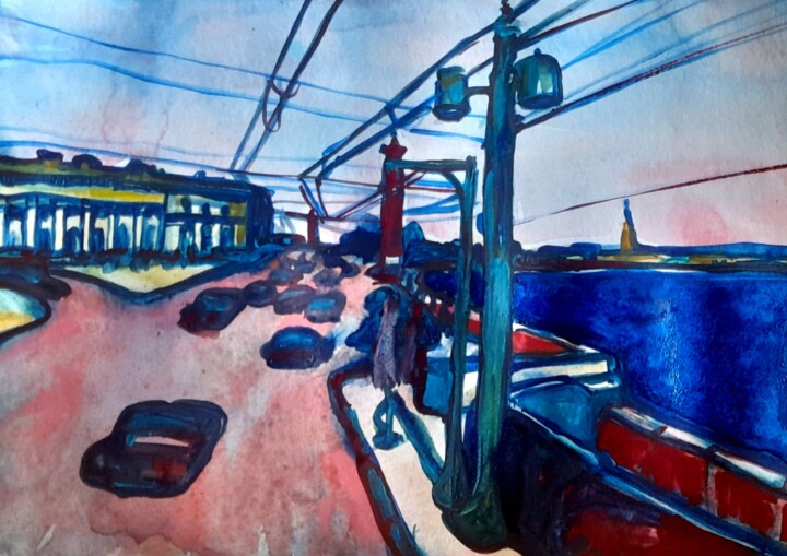 The town heart 绘画, 8.3x11.7 in