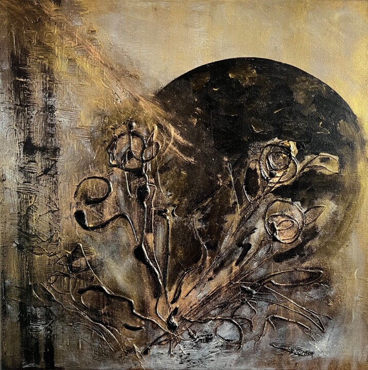 Schilderij getiteld "Garden of the Black…" door Vanja Zanze, Origineel Kunstwerk, Acryl