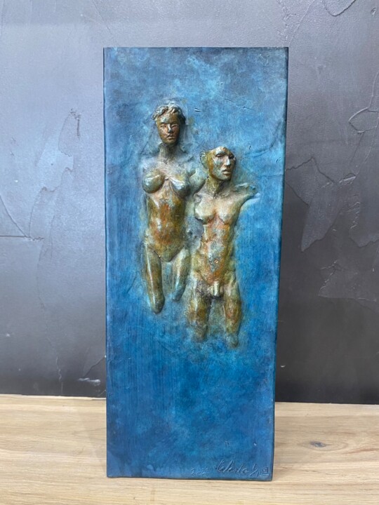 Sculptuur getiteld "De terre et d'Eau #5" door Guillaume Werle, Origineel Kunstwerk, Bronzen