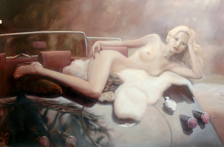 Schilderij getiteld "The Last Belle Époq…" door Igor Galan, Origineel Kunstwerk, Olie