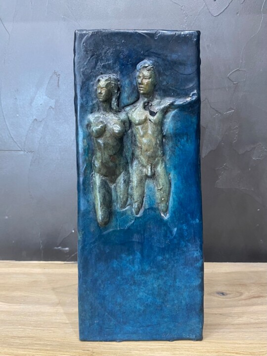 Sculptuur getiteld "De terre et d’eau #3" door Guillaume Werle, Origineel Kunstwerk, Bronzen