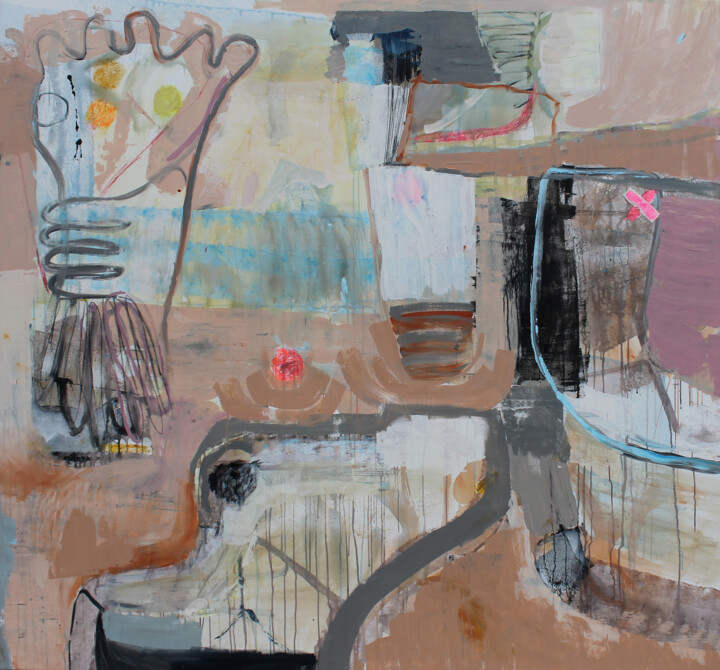 Schilderij getiteld "Composition 25. Flo…" door Sergiy Dekalyuk, Origineel Kunstwerk, Acryl