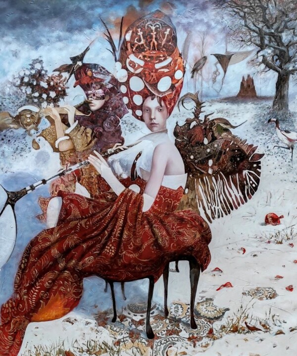 Malerei mit dem Titel ""Search for harmony"" von Pavel Guliaev, Original-Kunstwerk, Öl