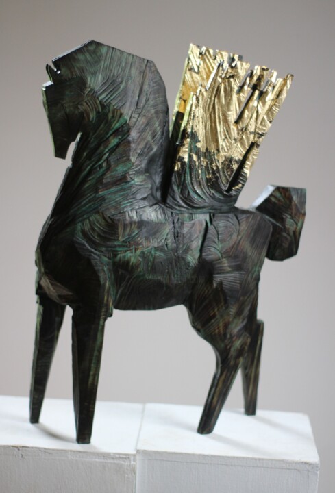 Z cyklu koniki beskidzkie: Szkolny pegaz Sculpture, 20,9x15 in