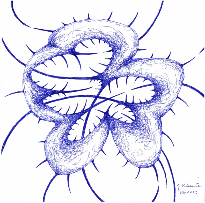 Dibujo titulada "Dies" por Andrzej Pikuła, Obra de arte original, Bolígrafo