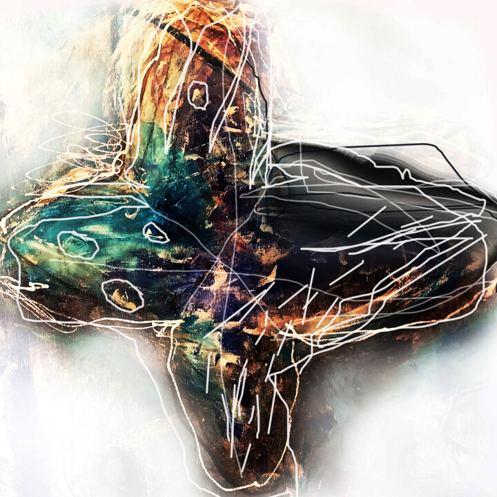 Digitale Kunst getiteld "Betelgeuse Project" door Martin Zanollo, Origineel Kunstwerk, Digitale collage