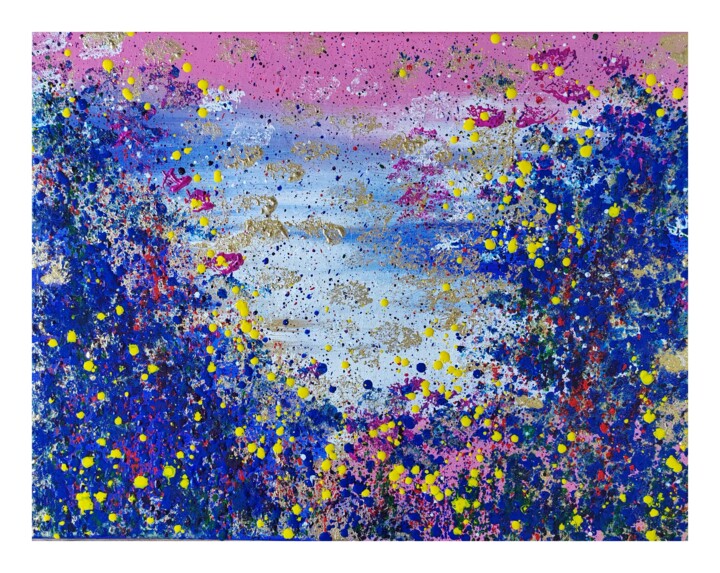 Les roches bleues 2 绘画, 19.7x25.6 in