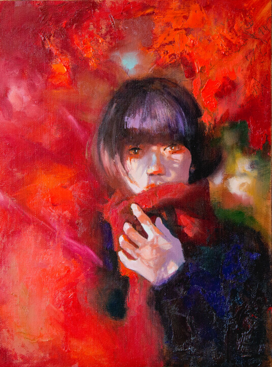 Schilderij getiteld "Тревожная осень" door Andrei Iakovlev, Origineel Kunstwerk, Olie