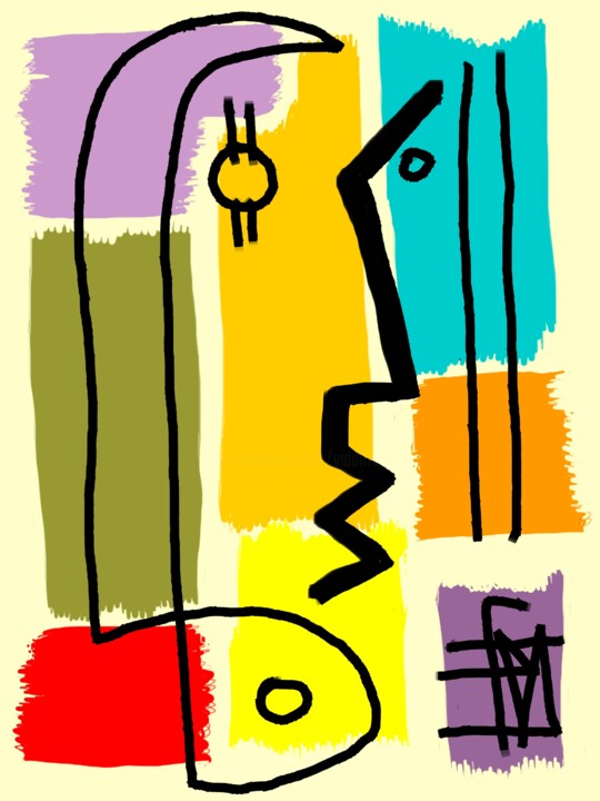 Digital Arts titled "VF2" by Franck Vidal, Original Artwork, Digital Painting
