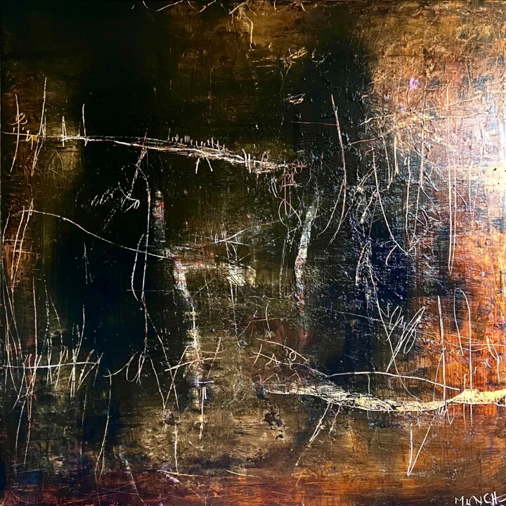 Painting titled "La danse des crocod…" by Virginie Munch, Original Artwork, Acrylic Mounted on Wood Stretcher frame