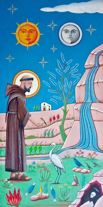 绘画 标题为“SAN FRANCESCO IL CA…” 由Vincenzo Squillacioti, 原创艺术品, 彩画
