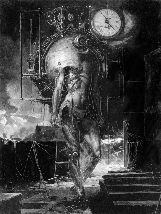 Εκτυπώσεις & Χαρακτικά με τίτλο "Machines désirantes…" από Lionel Morateur, Αυθεντικά έργα τέχνης, Ψηφιακή ζωγραφική