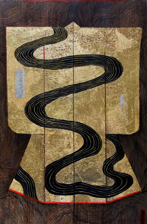 Painting titled "Trace" by Mariola Łuć (Marceliuss Art), Original Artwork, Acrylic
