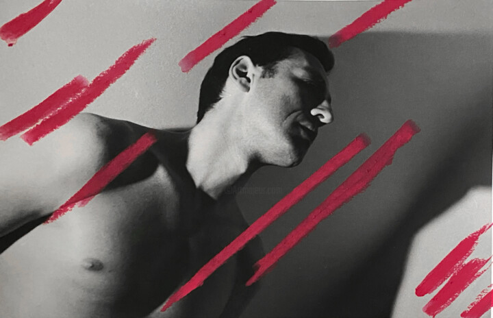 Nude man alone, at night, between dream and desire 摄影, 7x9.4 in
