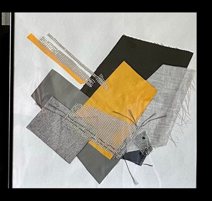 Rhythms of Africa. Diptych. Right side Textielkunst, 15,8x15,8 in