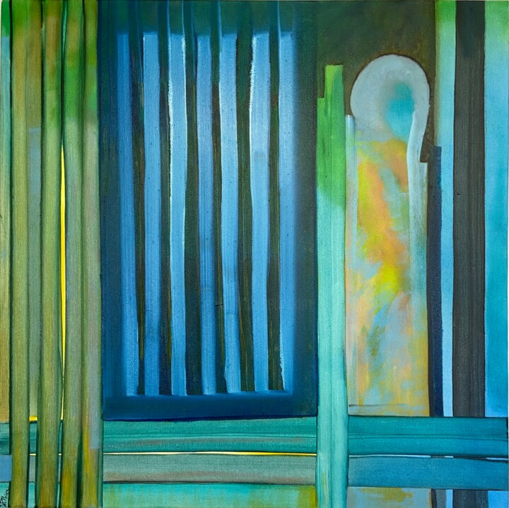 Painting titled "2025-5" by Stéphanie Pothier, Original Artwork, Oil Mounted on Wood Stretcher frame