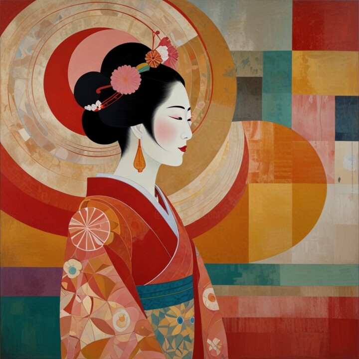 Echoes of a Geisha 数字艺术, 19.7x19.7 in