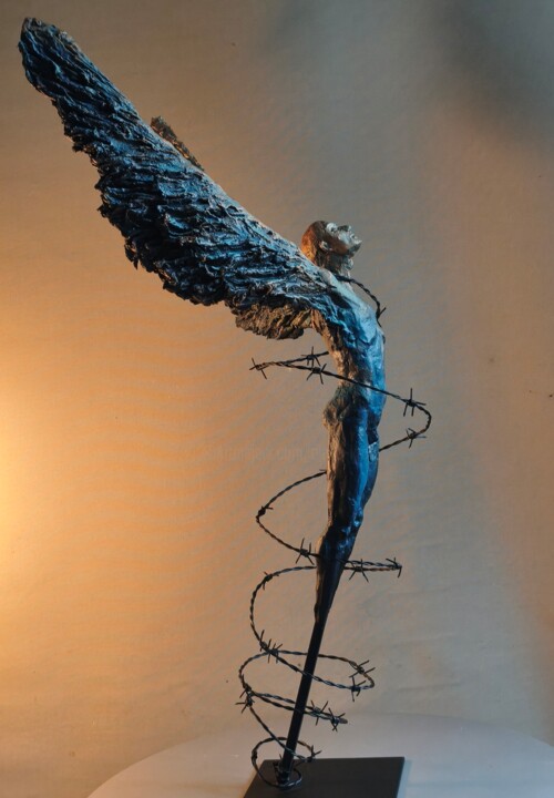 Sculptuur getiteld ""Psalmus Corporis"" door Elena Kraft, Origineel Kunstwerk, Klei