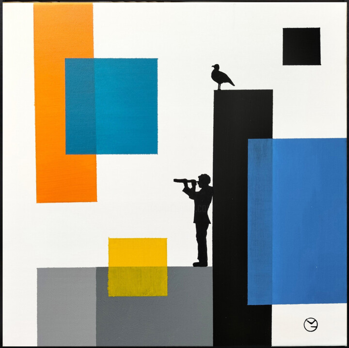 Malerei mit dem Titel "Dove guardi" von Gio Mondelli, Original-Kunstwerk, Acryl