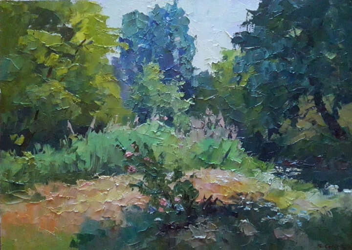 On the lawn Tablo, 19,7x27,6 in