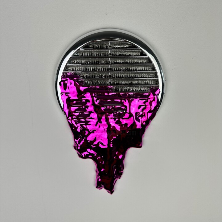 Uncontained Pink 绘画, 11.8x7.1 in