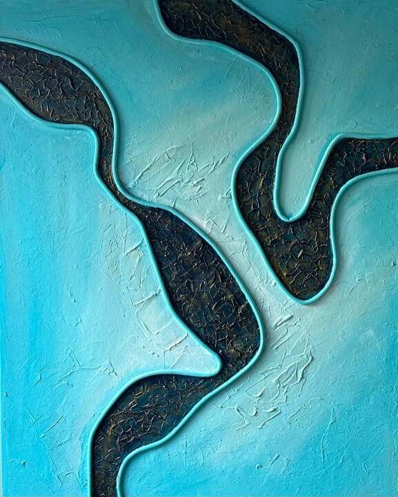 Blue Temptation 绘画, 39.4x31.5 in