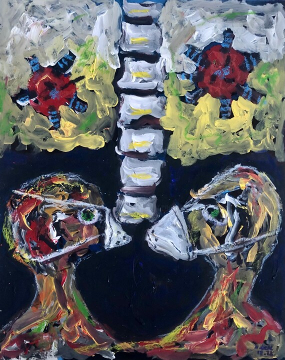 Nefessiz Bir Buhrandır Covid-19 绘画, 16.9x13.8 in