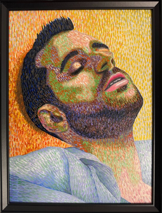 Schilderij getiteld "Stijn" door Stefano Pallara, Origineel Kunstwerk, Olie