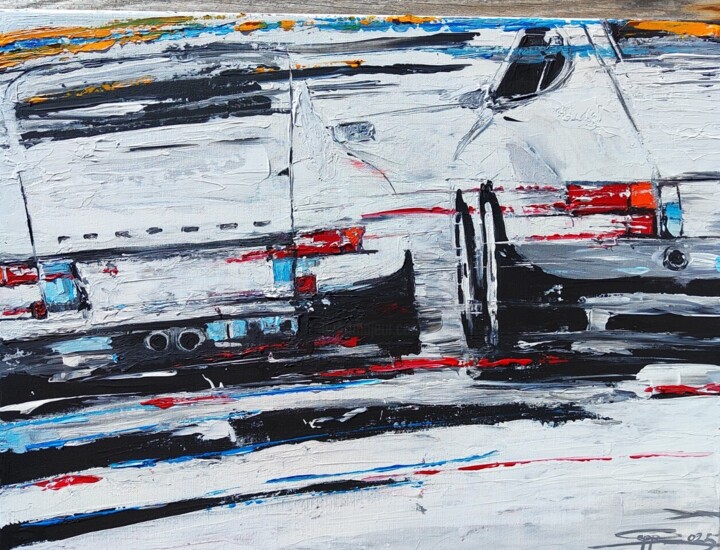 Acrylbild Porsche 911 RS , 911 freie Interpretation 绘画, 23.6x31.5 in